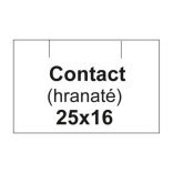 Kvadratne cjenovne etikete CONTACT, bijele 25 × 16 mm, 1125 kom