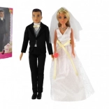 Vjenčani set lutaka ANLILY mladenka i mladoženja 30 cm