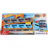 Hot Wheels trkački transporter 2-u-1 sa stazom 1,8 m i spremištem za 20 autića