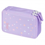 Školska trokatna pernica BAAGL Mazlíčci, ljubičasta s točkicama