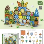Magnetička konstrukcijska set za djecu 116 dijelova sa životinjama