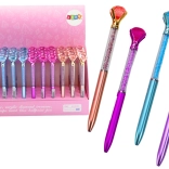 Kuglična olovka s dijamantom, plava tinta 0,7 mm, mix boja