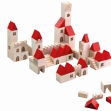 Drvena građevinska igračka gradić