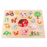 Velika drvena slagalica – farma