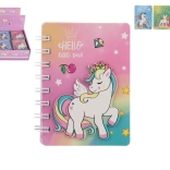 Spiralna bilježnica s motivom jednoroga 9,5 × 12 cm
