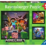 Puzzle Ravensburger Minecraft Biomi 3x49 kom