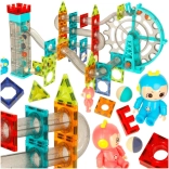 Magnetski građevni set s kugličnom stazom i glazbom, 118 dijelova