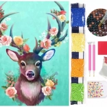 Dijamantno slikanje 5D – jelen 30 × 40 cm