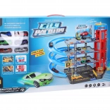 Parkirna stanica sa 6 metalnih automobila 55x40x44 cm