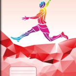 Školska bilježnica A4, crte 8 mm, 40 listova – motiv Sport