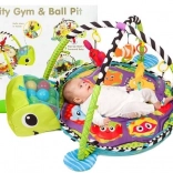 Edukativna podloga za igru za dojenčad kornjača 3-u-1 s bazenčićem i lopticama