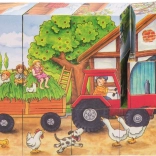 GOKI drvene kocke godišnja doba na seoskom imanju, 12 kocki