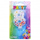 Zabavna svijeća broj 8 Točkice