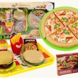 Dječji set fast food – pizza, burgeri, pomfrit i pribor, 24 dijelova