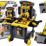 Dječji radni stol 3u1 s kolicima i kovčežićem za alat