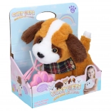 Hodajući plišani pas s efektima na kabel 22 cm