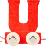 small foot drveni vlakić – slovo U, šareni vagončić