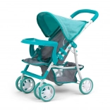 Kolica za lutke Milly Mally Kate, tirkizno‑siva