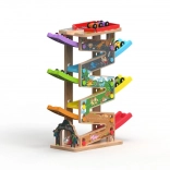 Velika drvena trkaća staza sa 6 rampi za djecu