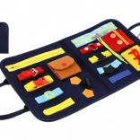 Edukativna motorička ploča od filca s patentnim zatvaračima, gumbima i kopčama 24 × 27 × 4 cm