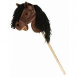 Konjić na štapu Hobby Horse smeđi s okovratnikom 80cm