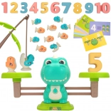 Woopie dinosaurus vaga za ravnotežu i igra pecanja – edukativni set za brojanje