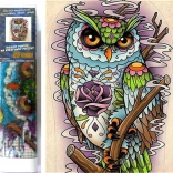 Dijamantno slikanje mudra sova 30x40 cm