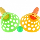 Plastična igra Catch Ball – set 2 košarica i 3 loptice, 19 cm u mrežici