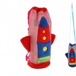 Plišani omot za dječju bocu RAKETA, 12 × 22 cm