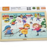 Drvene puzzle zima 24 dijelova
