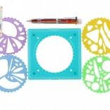 Inspiro set za spiralno crtanje s šablonama i šesterobojnom olovkom