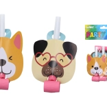 Zviždaljke za zabavu s motivom psa – 6 kom