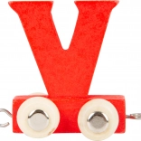 small foot drveni vlakić – slovo V, šareni vagončić