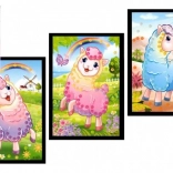 Šljokičasta mini sličica lama 10 × 16 cm