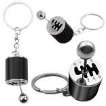 Metalni privjesak za ključeve – ručica mjenjača, crna