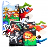 Mekana edukativna šuškava knjižica Životinje Rep za dojenčad plava