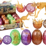 Otvarajuće dinosaurovo jaje sa kosturom – 9 cm, 4 boje