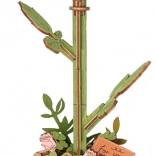 3D drvena slagalica ružičasta ruža ROBO TIME