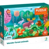 Puzzle Biomi šumske životinje 60 dijelova