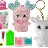 Kreativni set DIY roza dijamantni sob 3D privjesak s kristalima