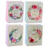 Poklon-vrećica Cvjetni Uzorci Best Wishes 23 x 18 x 10,5 cm