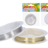 Žica za perle 0,6 mm, 4 m – zlatna ili srebrna