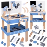 Velika drvena dječja radna klupa s alatom