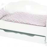 Bijeli drveni krevetić za lutke Small Foot