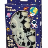 Svjetleće dekoracije za zid i strop – zvijezde i svemirska tijela, 41 kom