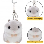 Plišani Hrčak Privjesak Sivi 10 cm