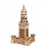 Ugears 3D drvene mehaničke puzzle Aleksandrijski svjetionik s LED osvjetljenjem