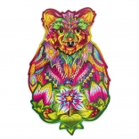 Drvene šarene puzzle – medvjed