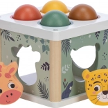 Drveni kutija za umetanje životinja i loptica