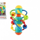 Spiralna zvečka i grizalo s kuglicama za bebe